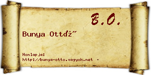 Bunya Ottó névjegykártya